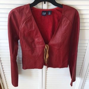 SOLD Genuine Red Leather Jacket